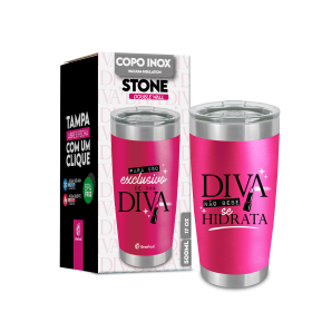 Copo térmico Stone 500 c/tampa- Uso exclusivo de Diva