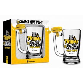 Caneca Taberna vidro 340ml c/campanhia-Traz mais Cerveja